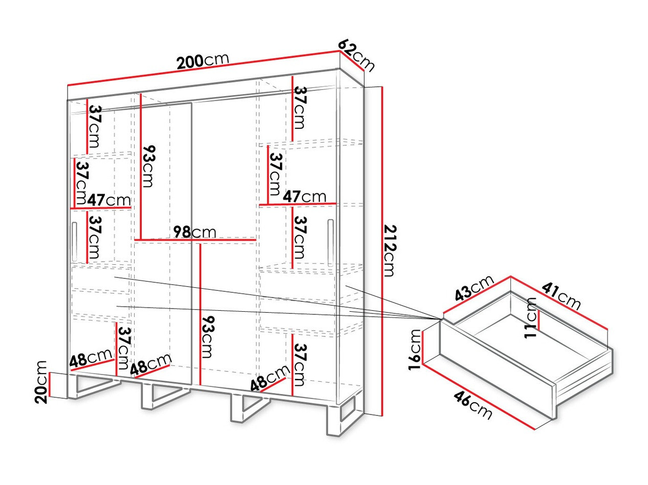 Kleiderschrank Hartford 182