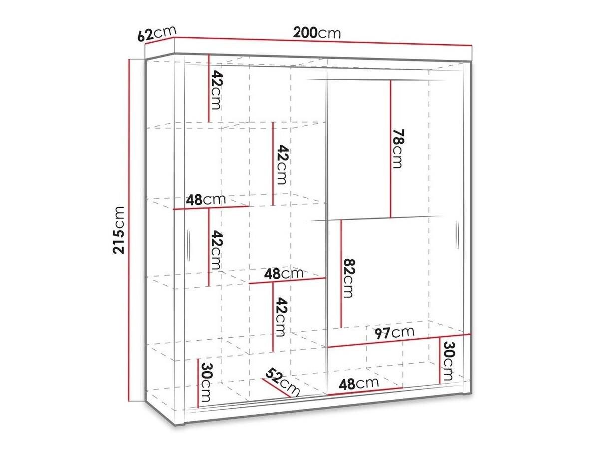 Kleiderschrank Catromi 107 (Monastery Eichenholzoptik)