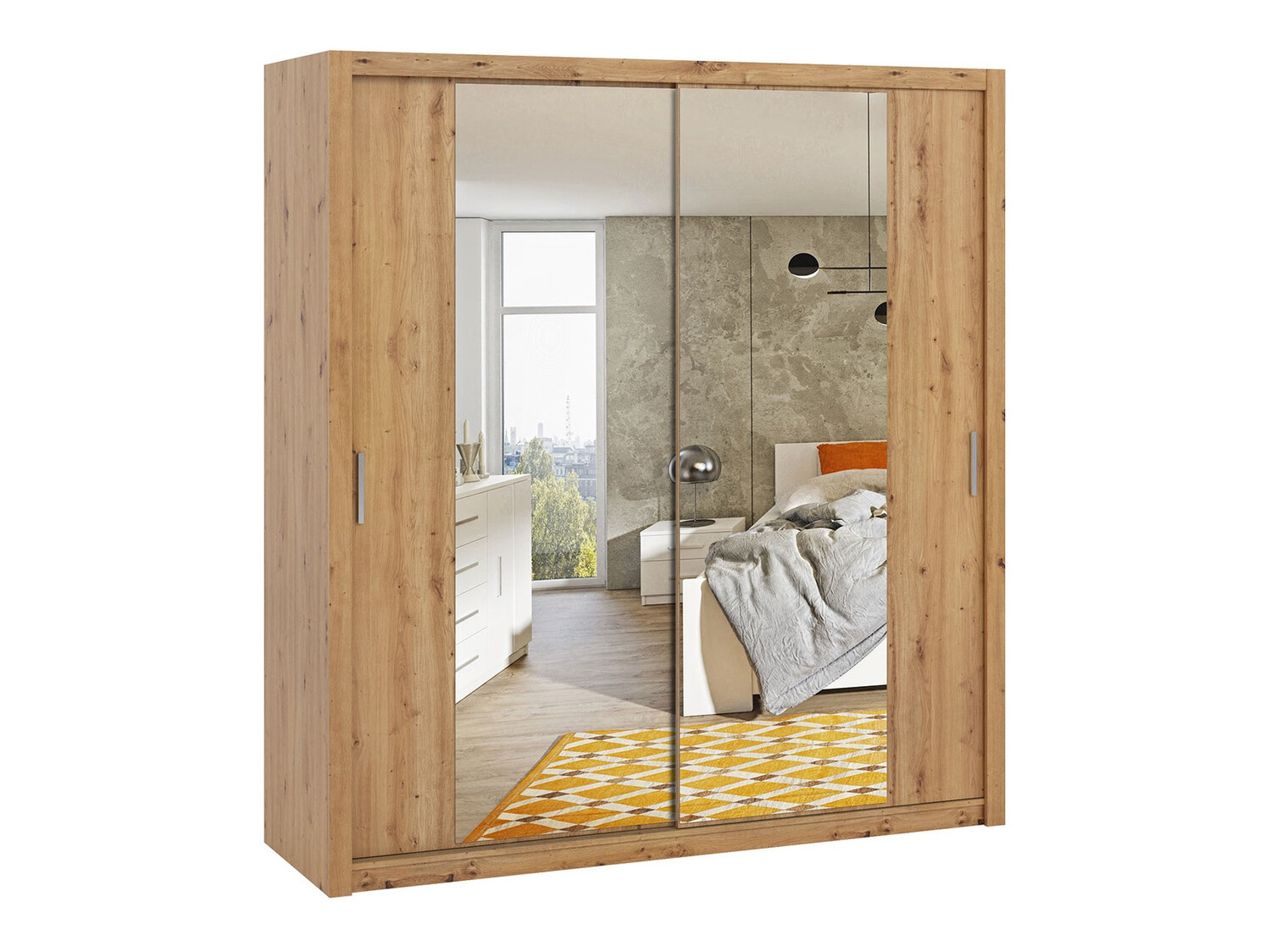 Kleiderschrank Catromi 108 (Artisan Eichenholzoptik)