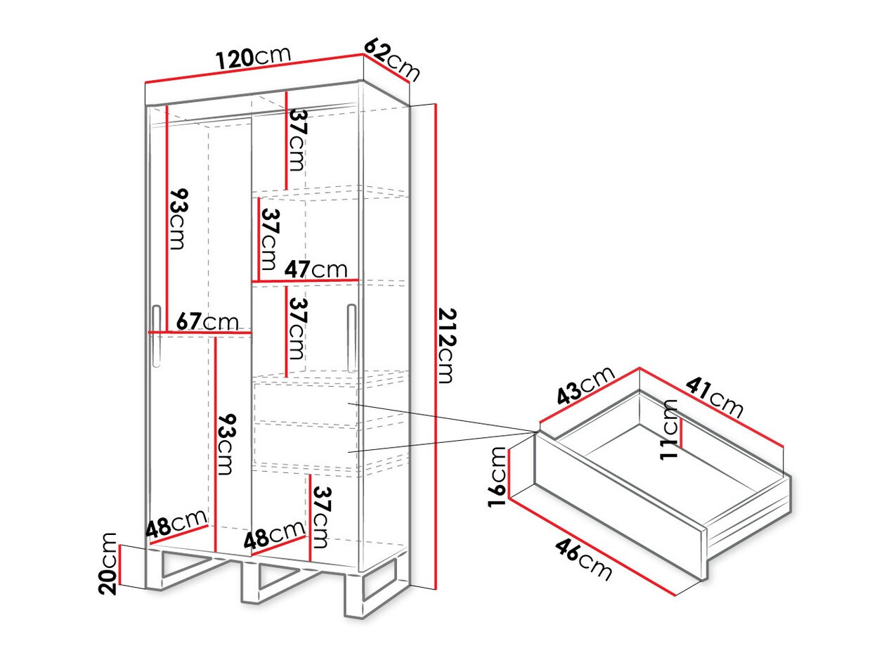 Kleiderschrank Hartford 149