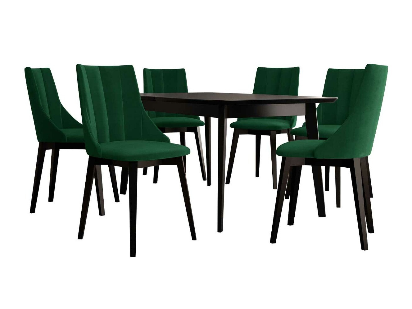 Essgruppe Racine 139 (Schwarz + Magic Velvet 2225)