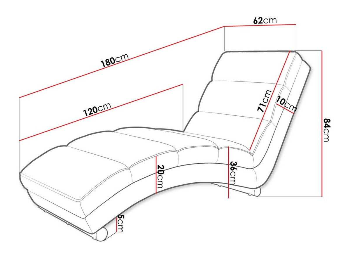 Chaiselongue Comfivo 172 (Venus samt 2926)