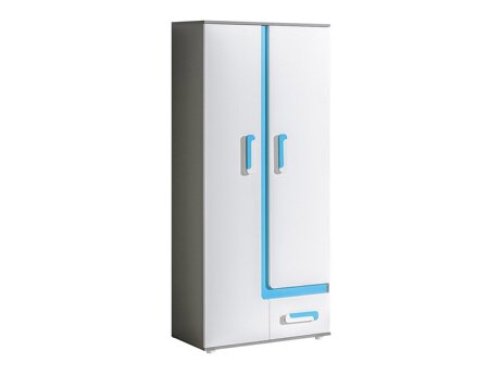Regal Levtala 103 (Anthrazit + Weiß + Türkis)