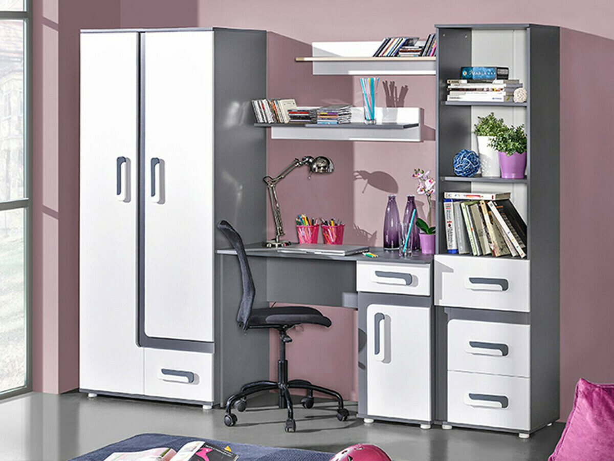 Regal Levtala 105 (Anthrazit + Weiß)