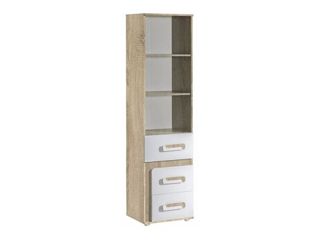 Regal Levtala 105 (Eichenholzoptik hell + Weiß)