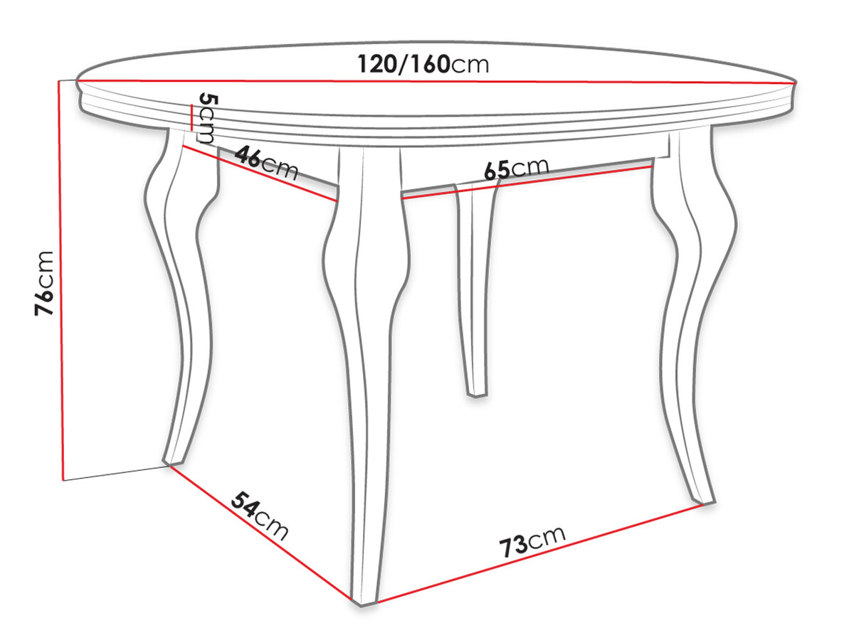 Essgruppe Racine 143 (Weiß + Magic Velvet 2250)