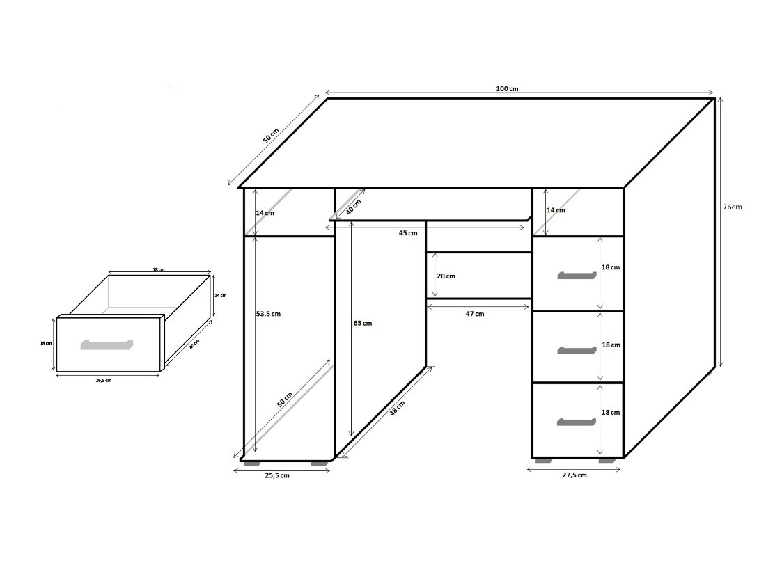 Bürotisch Cirevau 129 (Sonoma Eichenholzoptik)