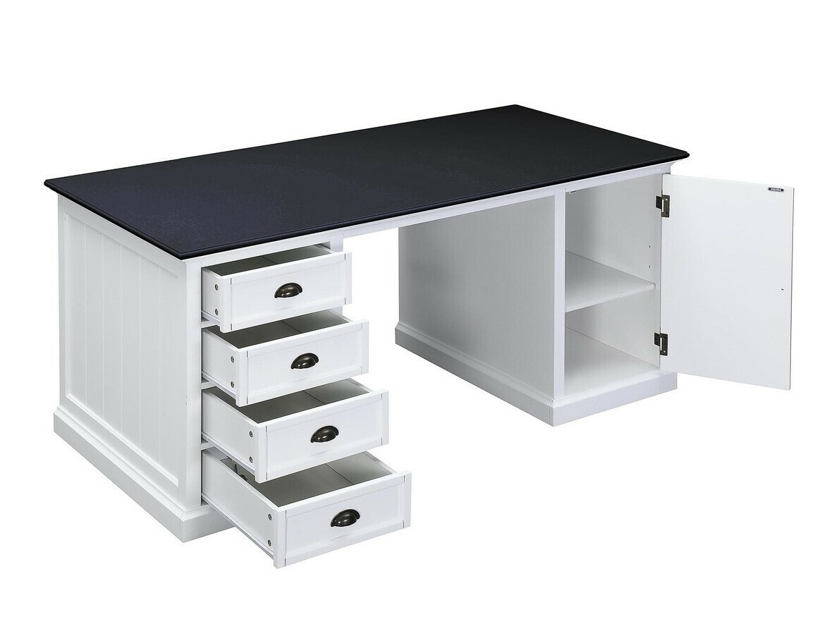 Bürotisch Ocean Delight 100 (Weiß + Schwarz)