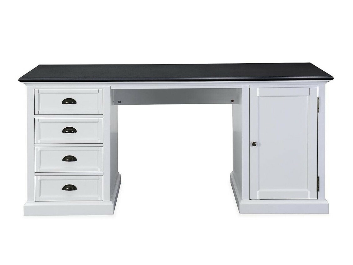 Bürotisch Ocean Delight 100 (Weiß + Schwarz)