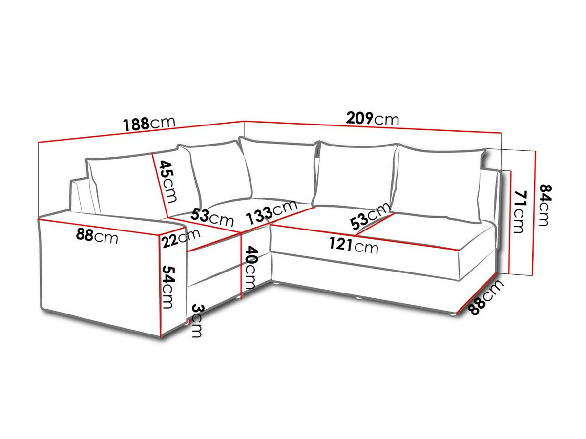 Ecksofa Providence 120 (Soft 11 + Lotus 10)