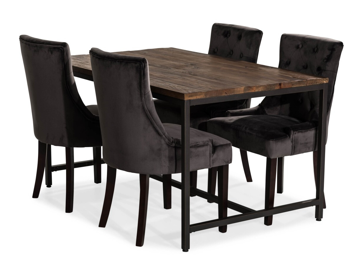 Essgruppe Manor House 207 (Grau + Schwarz)