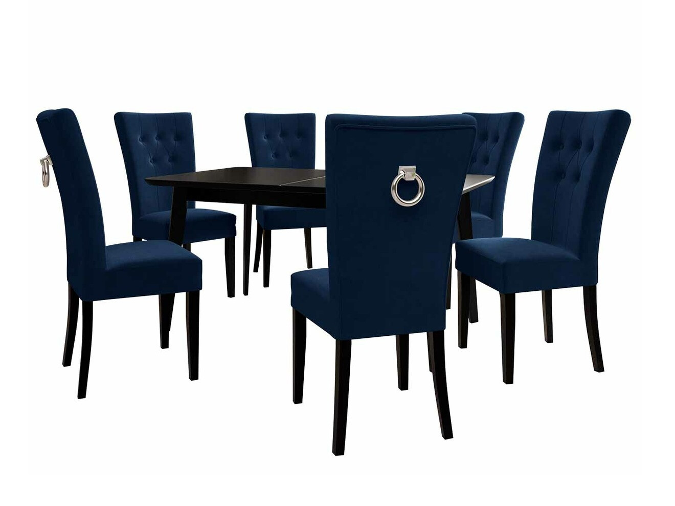 Essgruppe Racine 144 (Schwarz + Magic Velvet 2216)