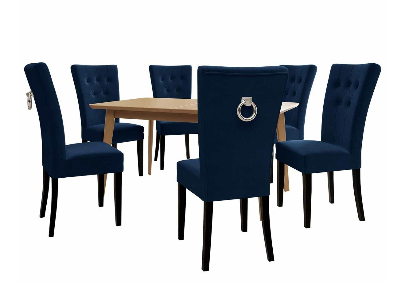 Essgruppe Racine 144 (Schwarz + Magic Velvet 2216)