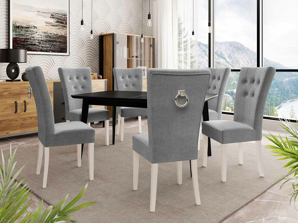 Essgruppe Racine 144 (Weiß + Magic Velvet 2217)