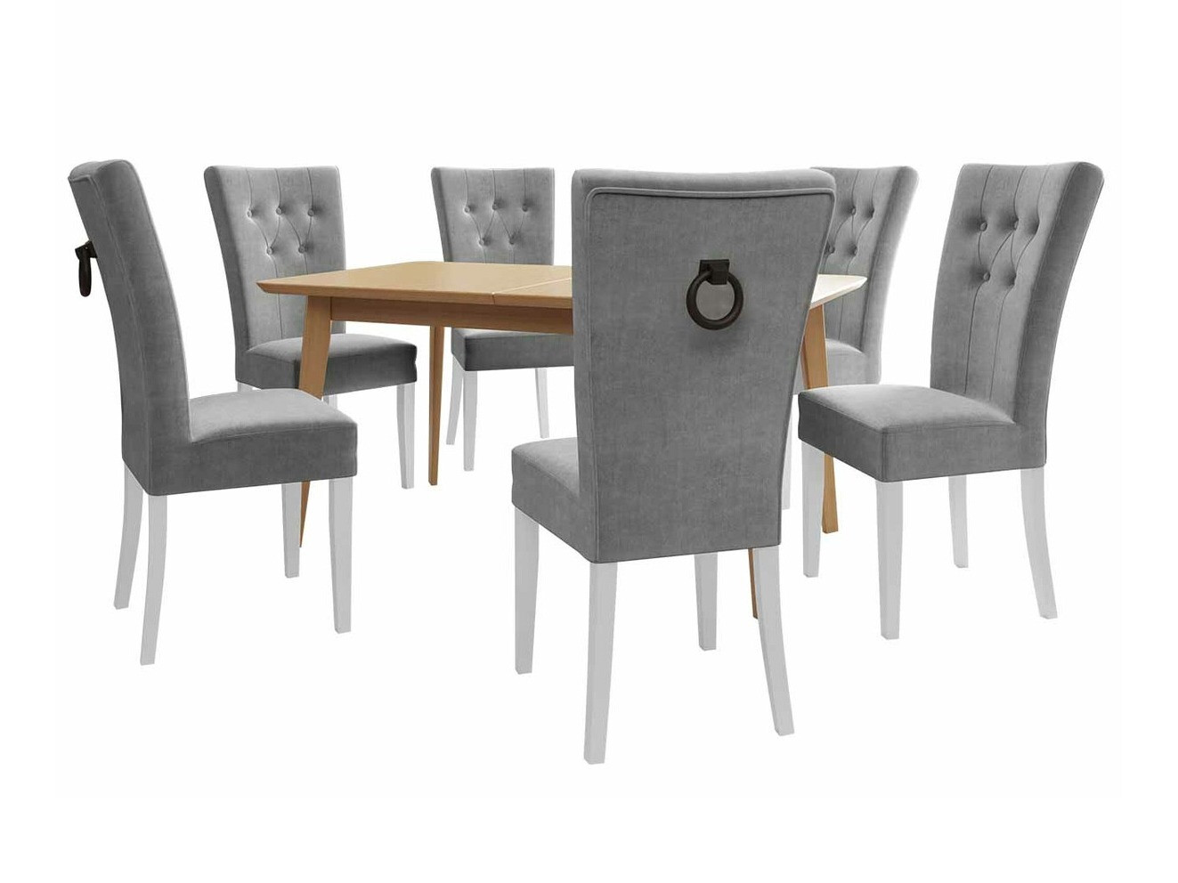 Essgruppe Racine 144 (Weiß + Magic Velvet 2217)