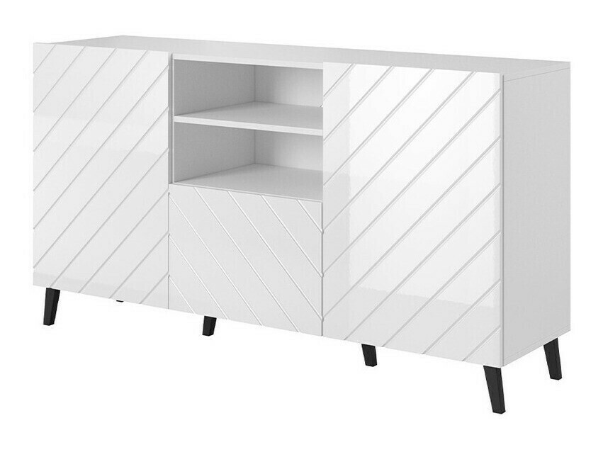 Kommoden Charlotte 143 (Weiß + Weiß glänzend)