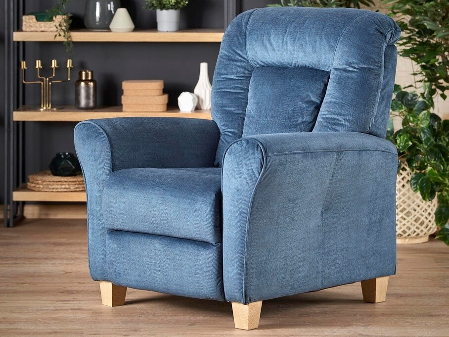 Sessel Liegesessel Houston 848 (Blau + Buche)