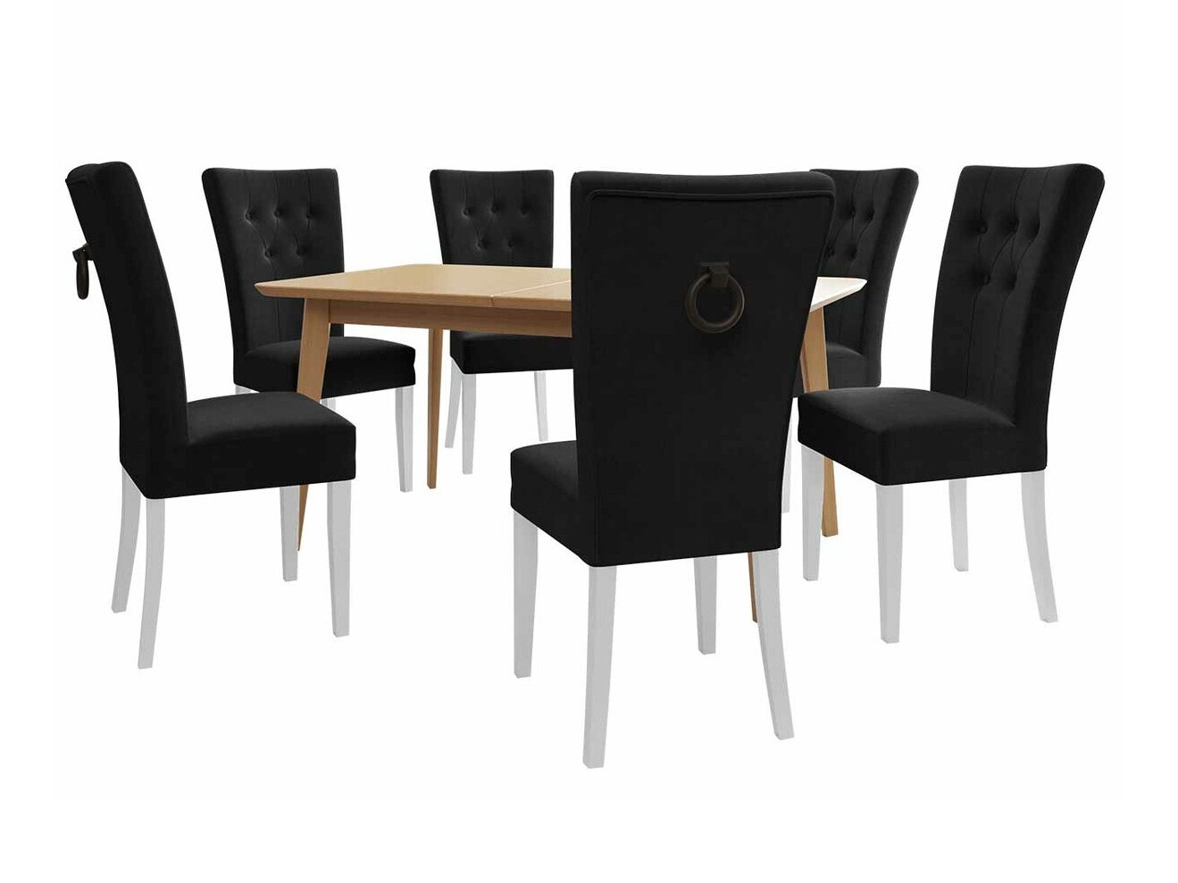 Essgruppe Racine 144 (Schwarz + Magic Velvet 2219)