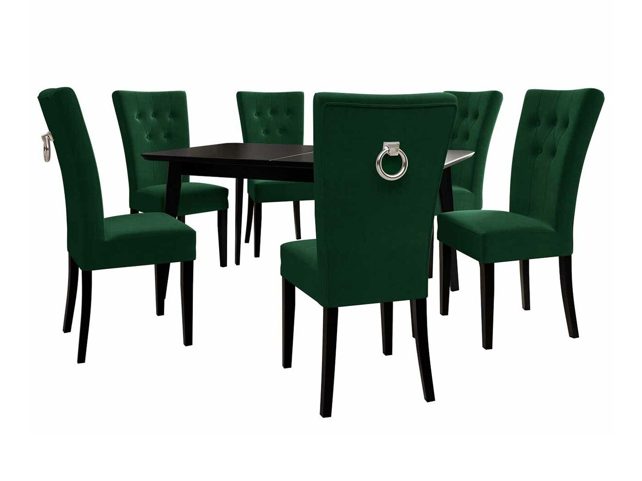 Essgruppe Racine 144 (Schwarz + Magic Velvet 2225)