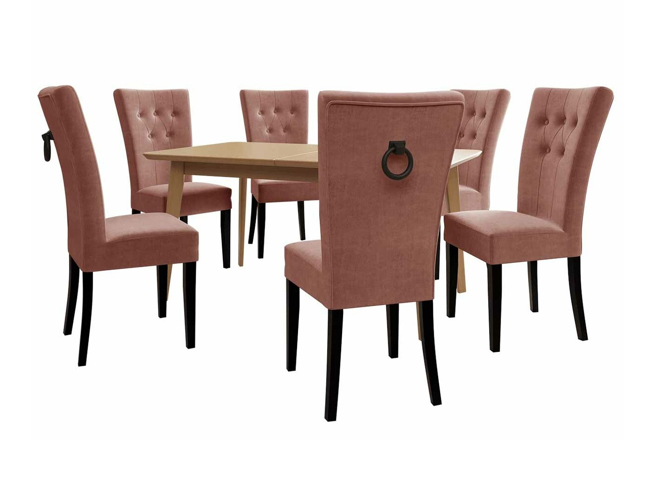 Essgruppe Racine 144 (Schwarz + Magic Velvet 2258)