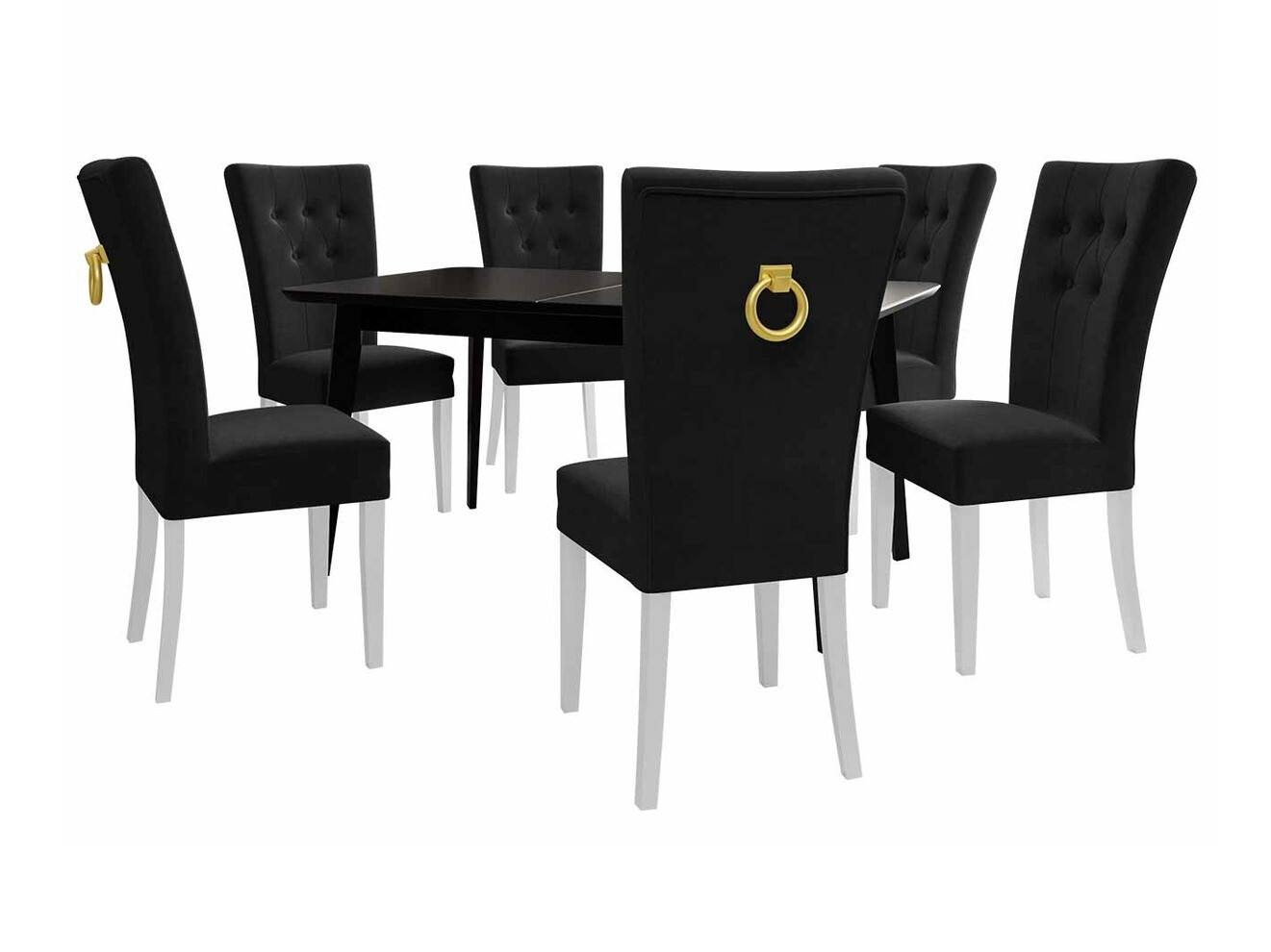 Essgruppe Racine 144 (Weiß + Magic Velvet 2219)