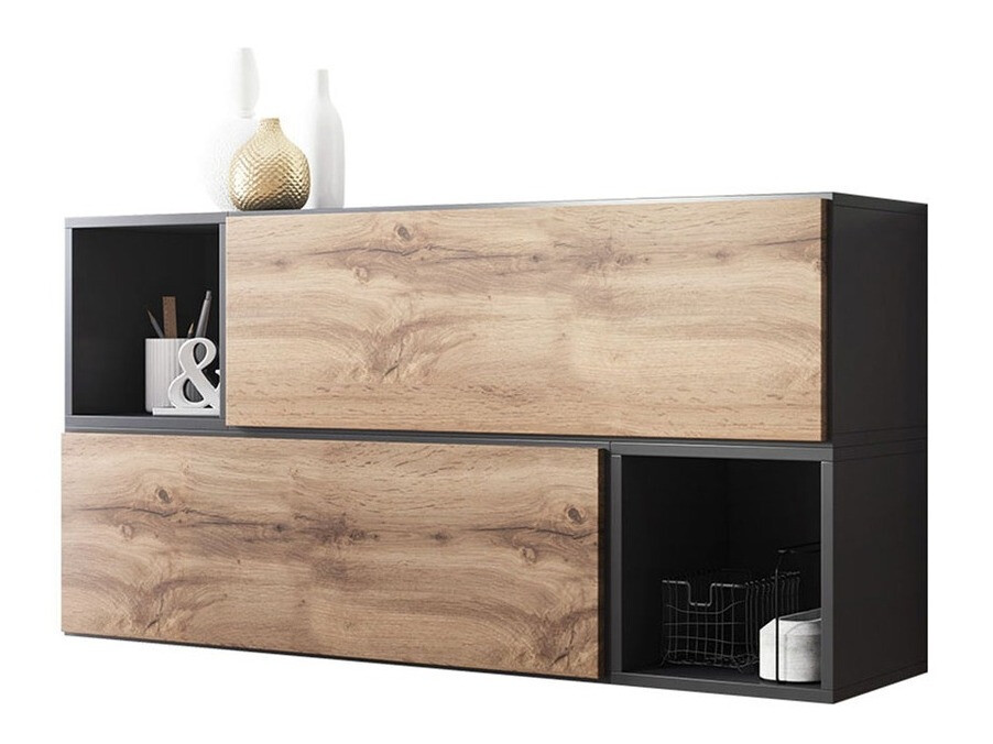 Schränke im Set Corbele 119 (Anthrazit + Wotan Eiche)