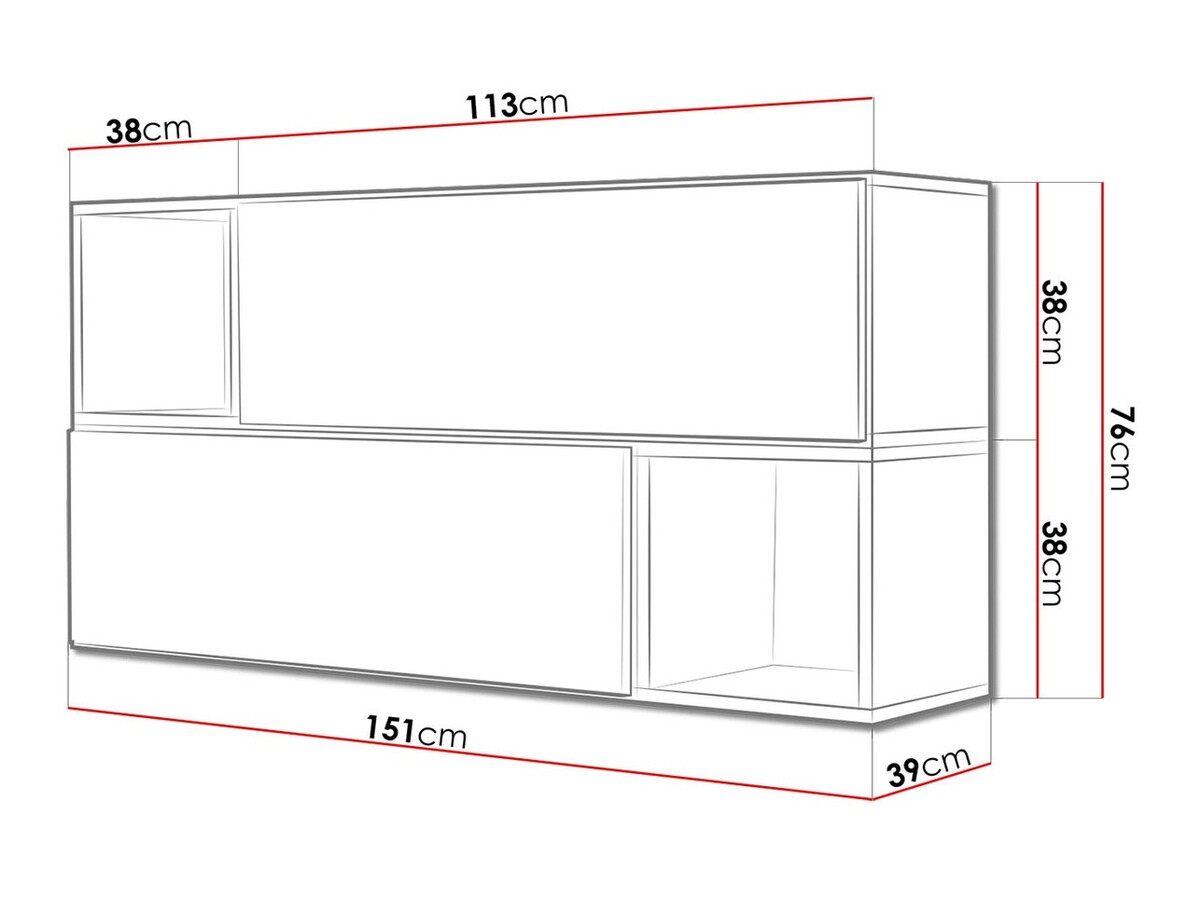 Schränke im Set Corbele 119 (Anthrazit + Wotan Eiche)