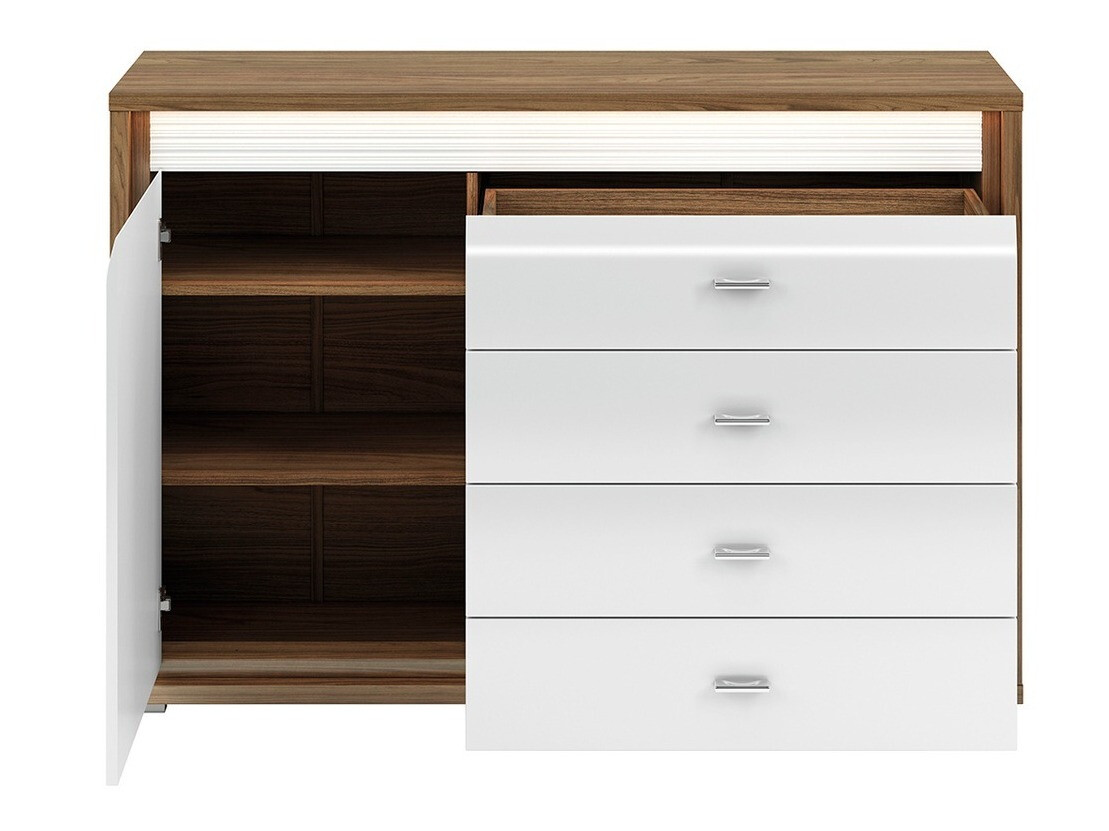 Kommoden Madison H102 (Weiß glänzend)