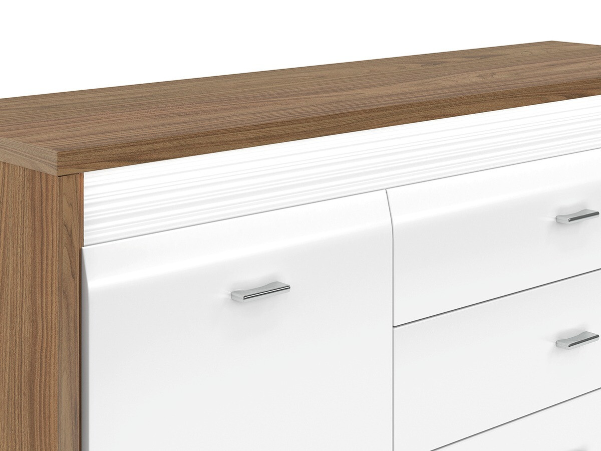 Kommoden Madison H102 (Weiß glänzend)