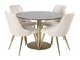 Essgruppe Dallas 370 (Beige + Messing)