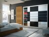 Kleiderschrank Honolulu 102 (Weiß + Schwarz)