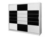 Kleiderschrank Honolulu 102 (Weiß + Schwarz)