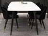 Tisch Dallas 131 (Weiß + Schwarz)