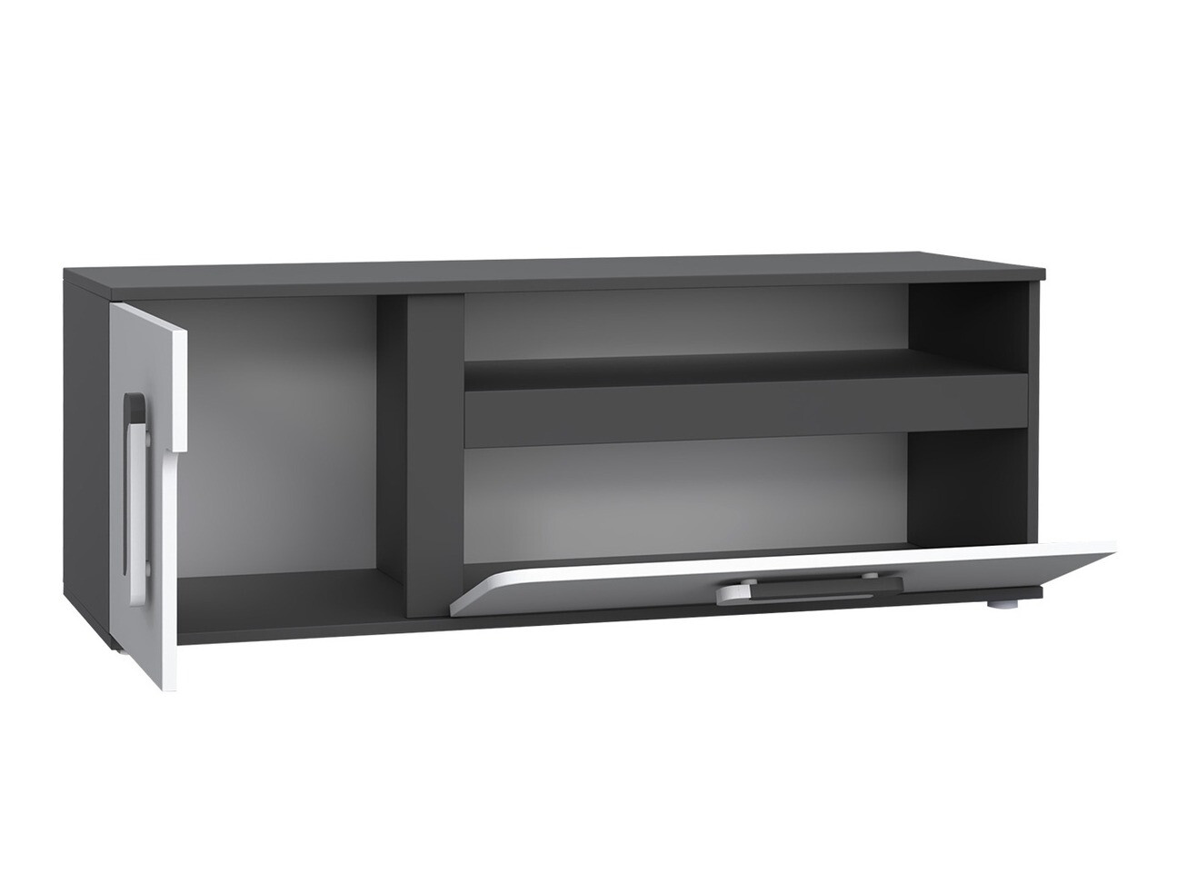 TV-Möbel Levtala 114 (Eichenholzoptik hell + Weiß)