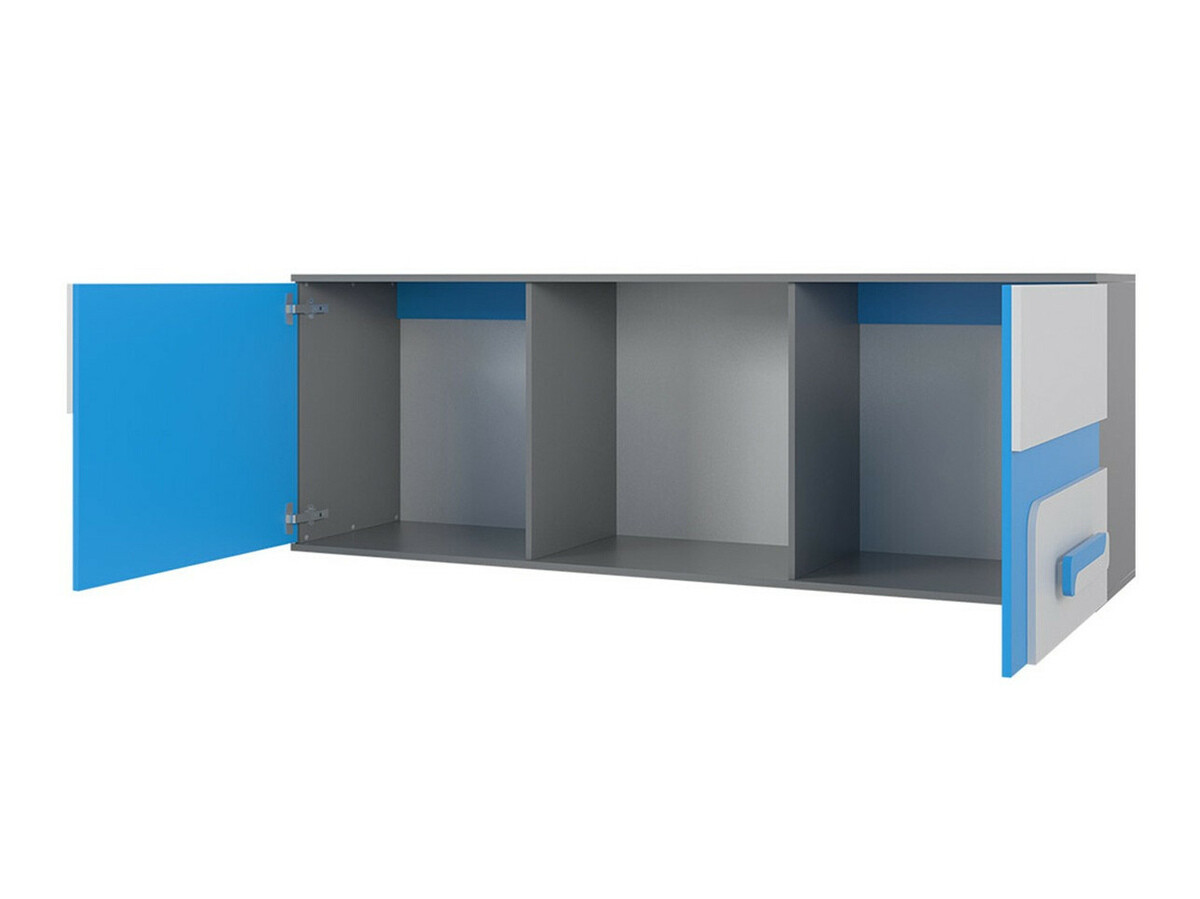 Kinderzimmer-Set Levtala 124 (Anthrazit + Weiß + Türkis)