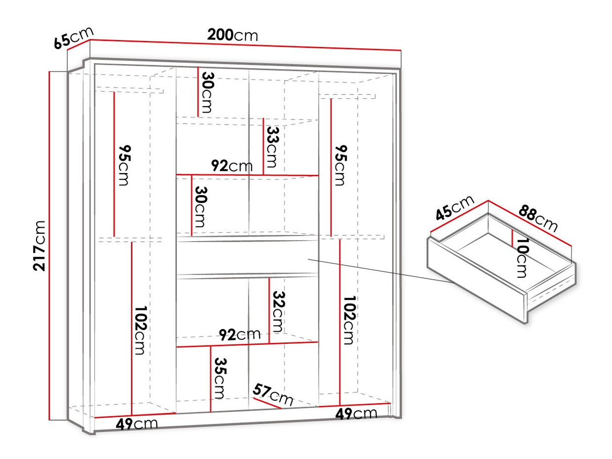 Kleiderschrank Honolulu 270