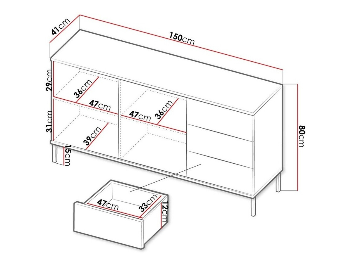Kommoden Lomsore 104 (Helles Holz)