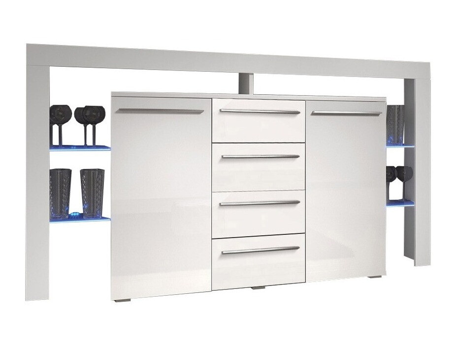 Kommoden Aestas (Weiß + Weiß glänzend)