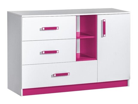 Kommoden Sorviru 101 (Weiß + Rosa)