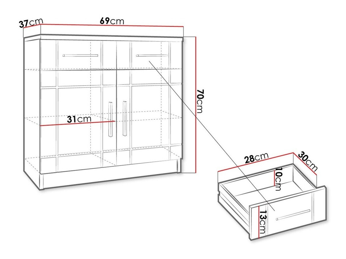 Kommoden Tucson 144 (Sonoma Eichenholzoptik + Graphit)