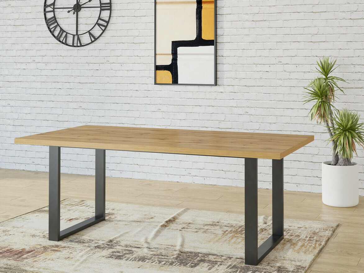 Tisch Avicavu 106 (Wotan Eiche + Schwarz)