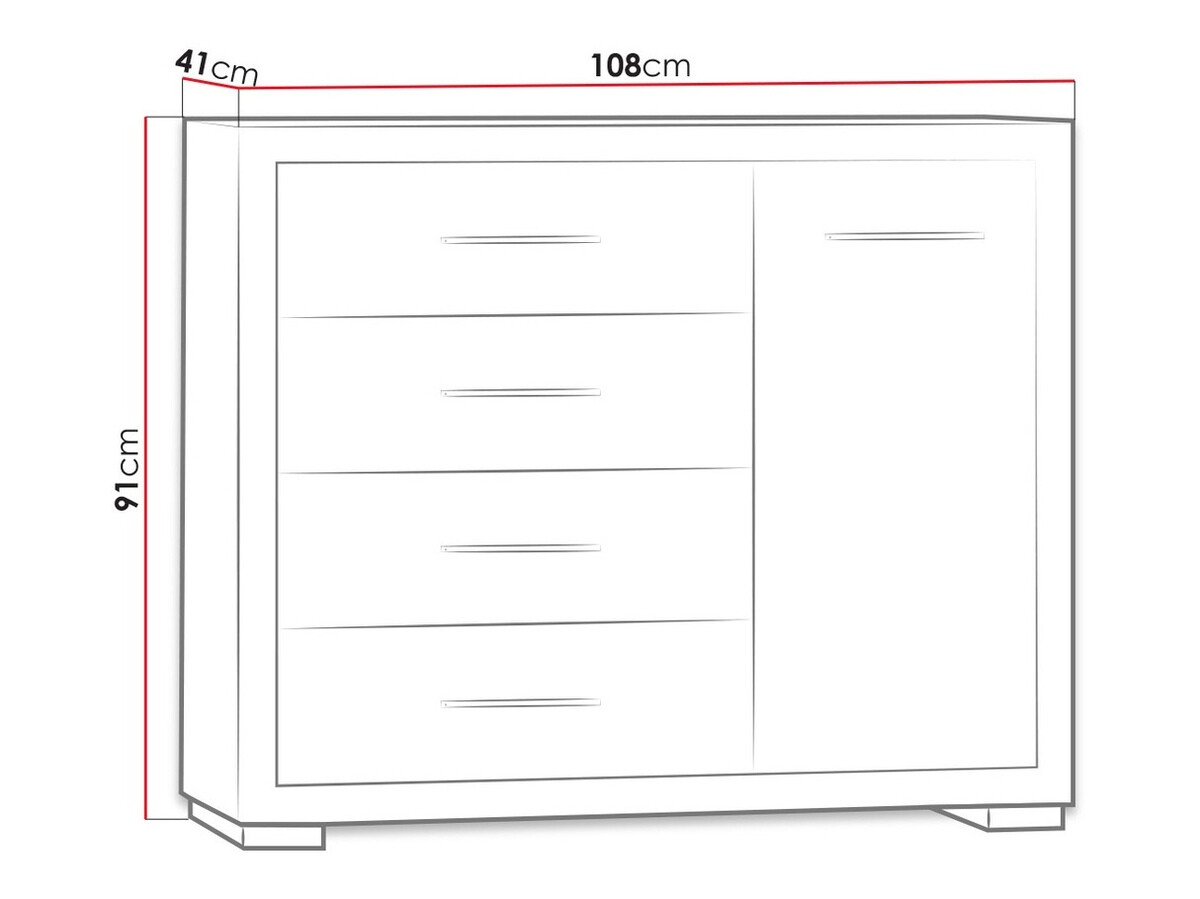 Kommoden Fiomeri 100 (Eichenholzoptik Santana dunkel)