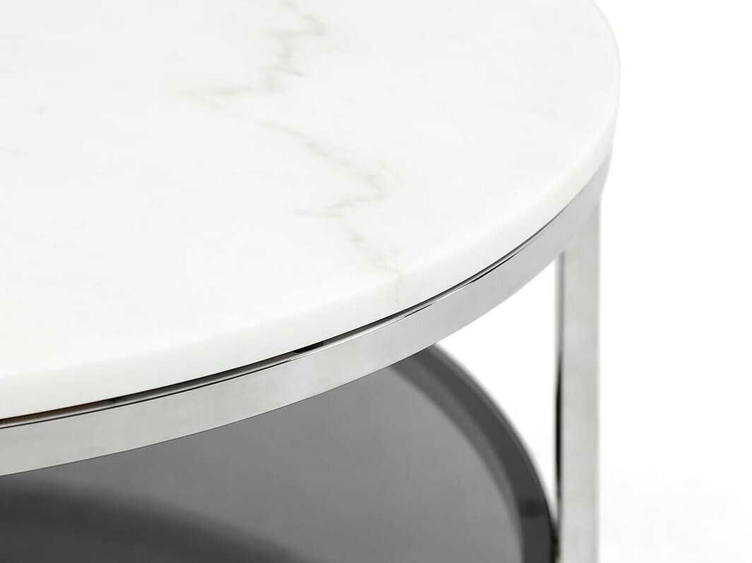 Beistelltisch Riverton 199 (Weiß + chrom)