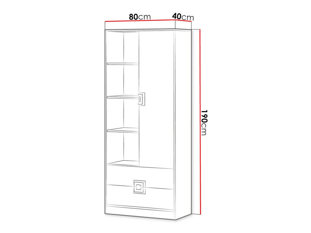 Regal Balvire 105 (Eichenholzoptik hell + Weiß + Grau)