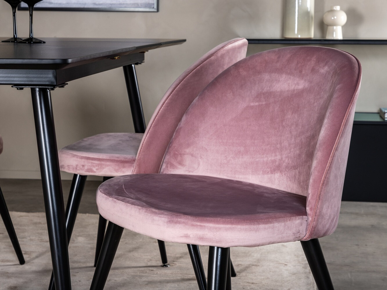 Essgruppe Dallas 1521 (Rosa + Schwarz)
