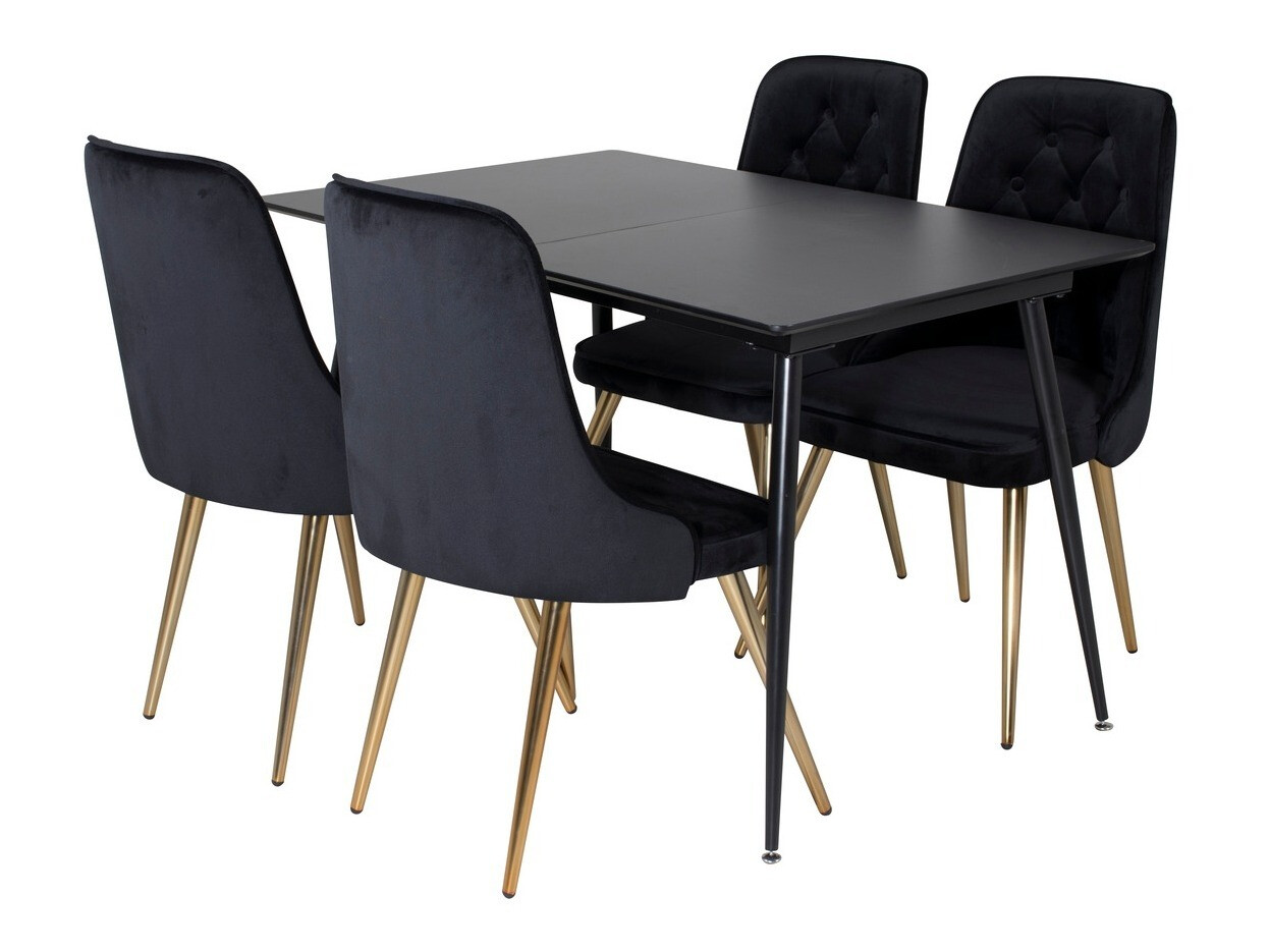 Essgruppe Dallas 1522 (Schwarz + Gold)
