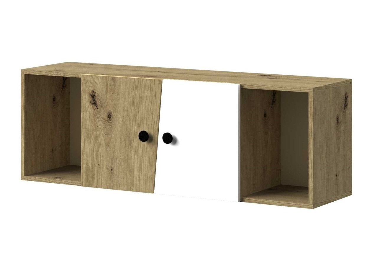 Hängeschrank Mirelbu 111 (Artisan Eichenholzoptik + Weiß + Schwarz)