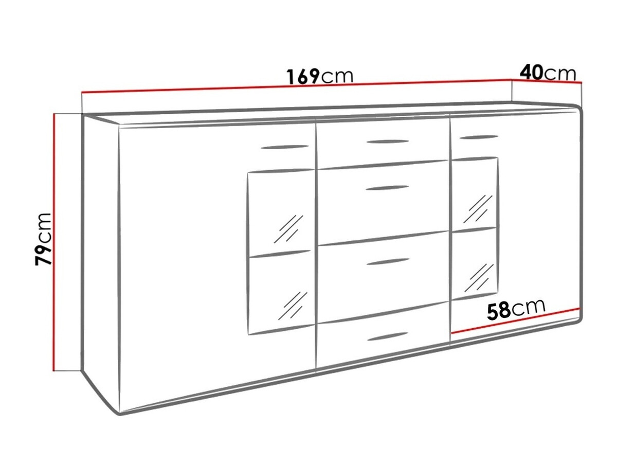 Kommoden Tucson 102 (Sonoma Eichenholzoptik)