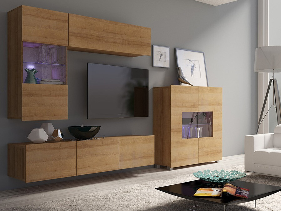 Sideboard Tivdalu 100 (Goldene Eichenholzoptik)