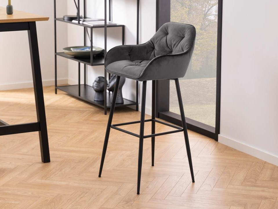 Barstuhl Norsica 474 (Grau + Schwarz)